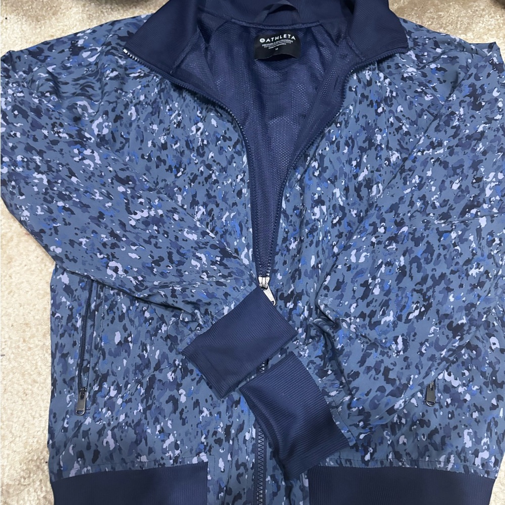 Athleta Navy Camouflage Jacket